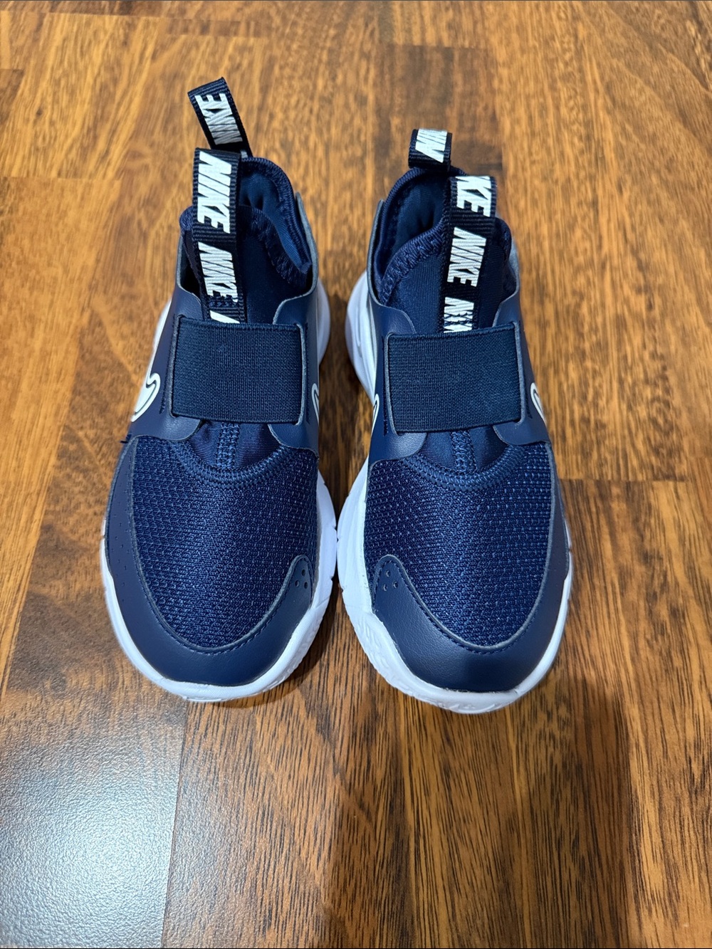 Nike Navy and White Slip-On Athletic Sneakers